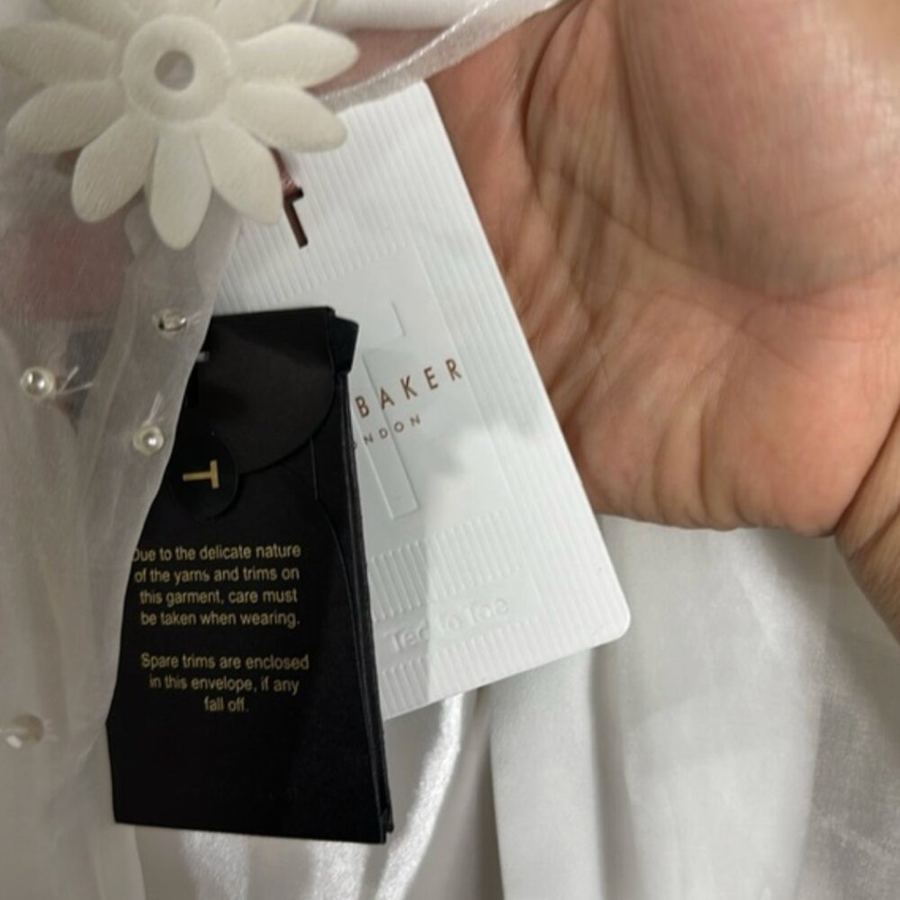 Ted Baker Findon Embellished Silk Organza Dress - NWT SIZE US 6 - Picture 4 of 4